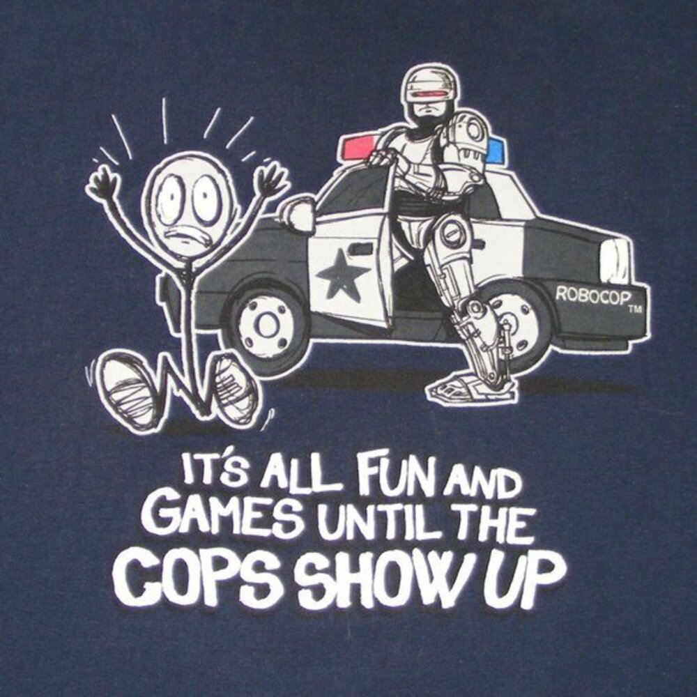ROBOCOP Tshirt, 2XL, Blue Novelty, Mashup, SS